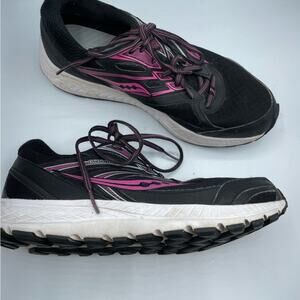 Saucony Cohesion 13 Black & Hot Pink Womens Running Shoes Sneakers 8.5